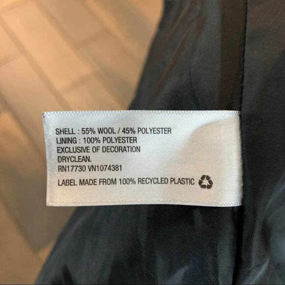 mossimo supply co. Tweed Wool Blend Coat fully lined  black trim Size Small - Picture 4 of 11